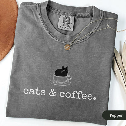 Cats And Coffee T-Shirt