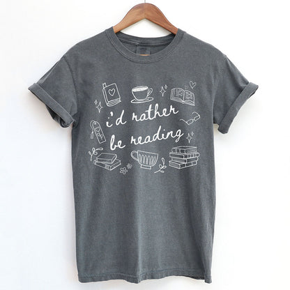 I'd Rather Be Reading Doodle Shirt