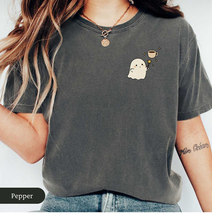 Cute Coffee Lover Ghost Shirt