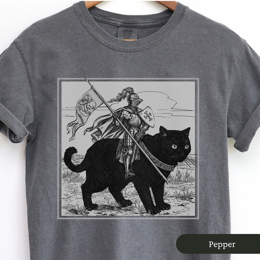 Medieval Knight Cat Rider Shirt