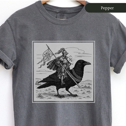 Medieval Knight Crow Rider Shirt