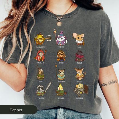 DnD Classes Cute Animal Shirt