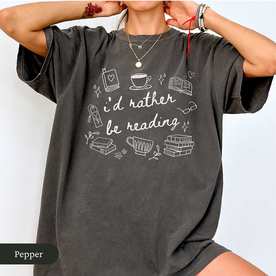 I'd Rather Be Reading Doodle Shirt