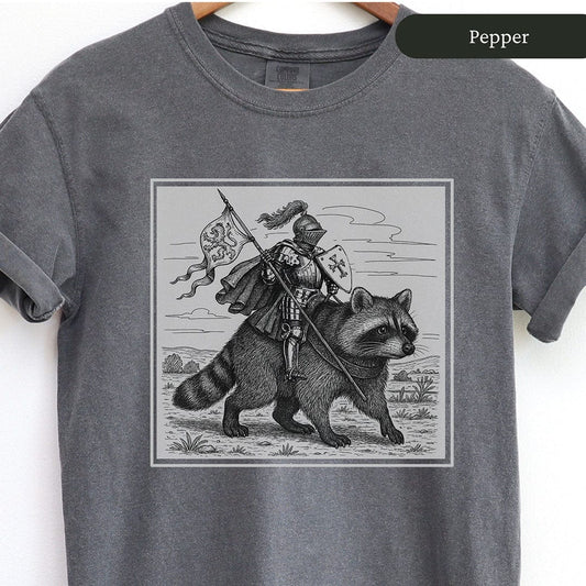 Medieval Knight Raccoon Rider Shirt