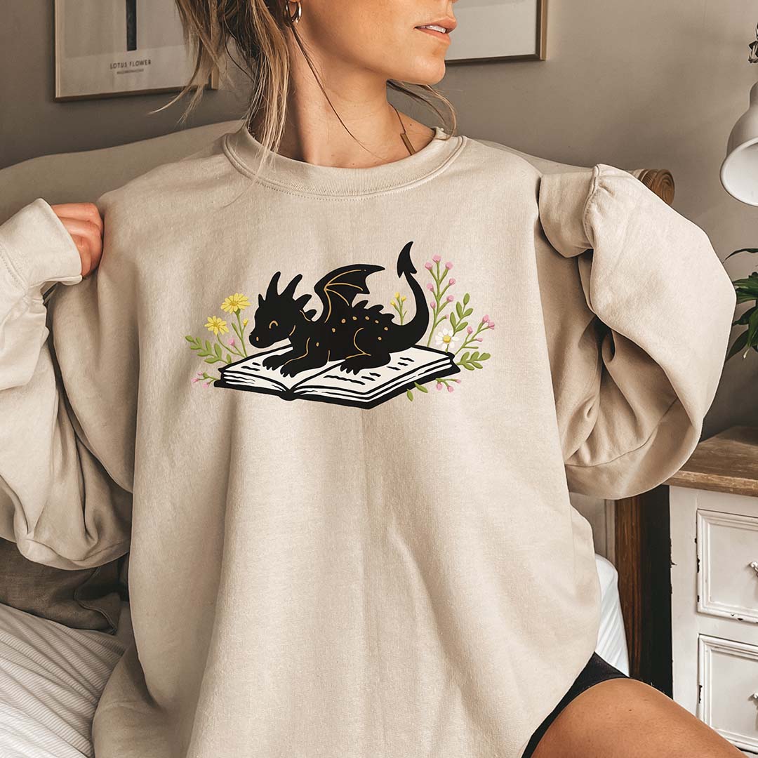 Cute Book Dragon Sweatshirt