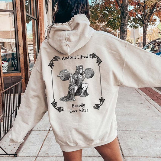 She Lifted Heavily Ever After Women's Gym Hoodie