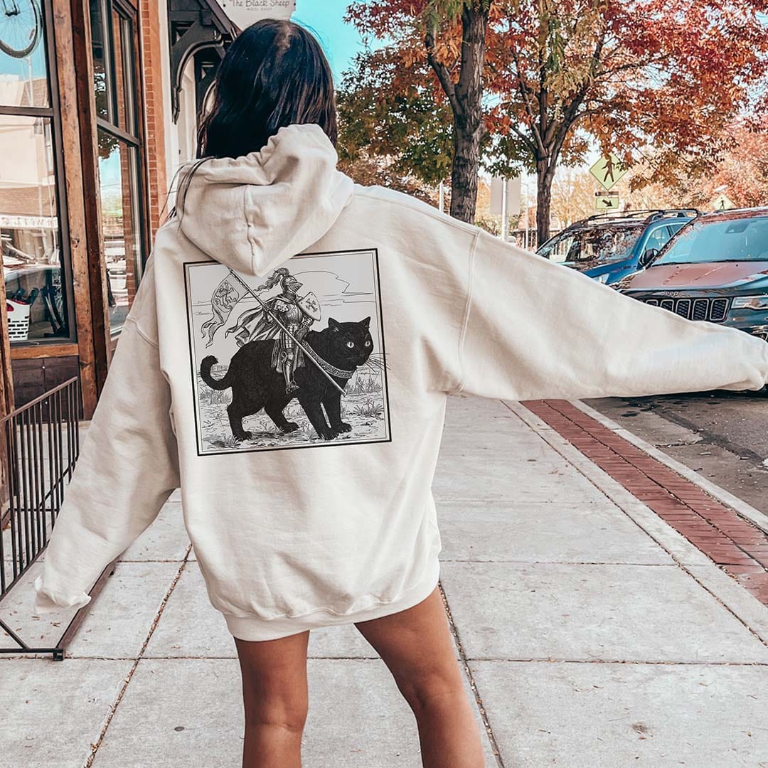 Medieval Cat Knight Hoodie