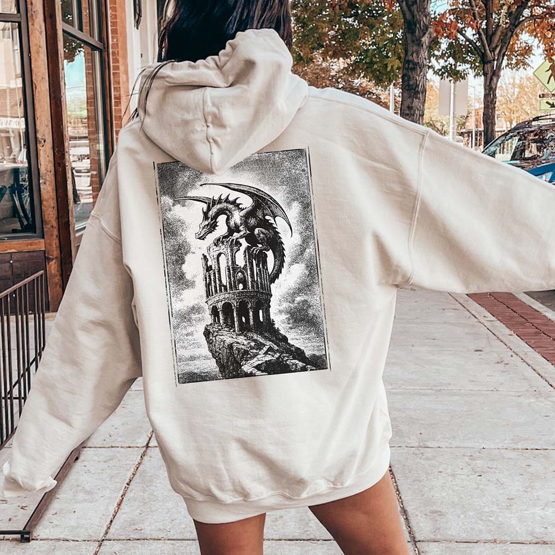 Grimdark Vintage Dragon Hoodie