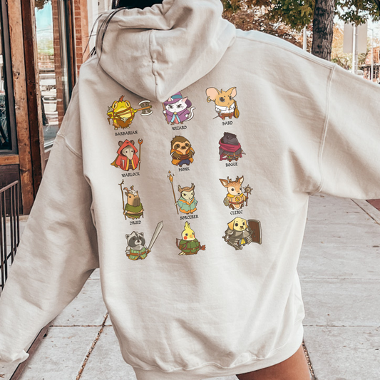 Cute DnD Animal Class Hoodie