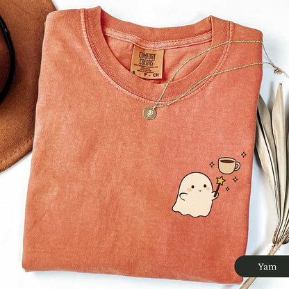 Cute Coffee Lover Ghost Shirt